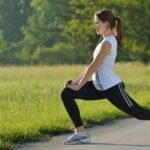 a woman exercising